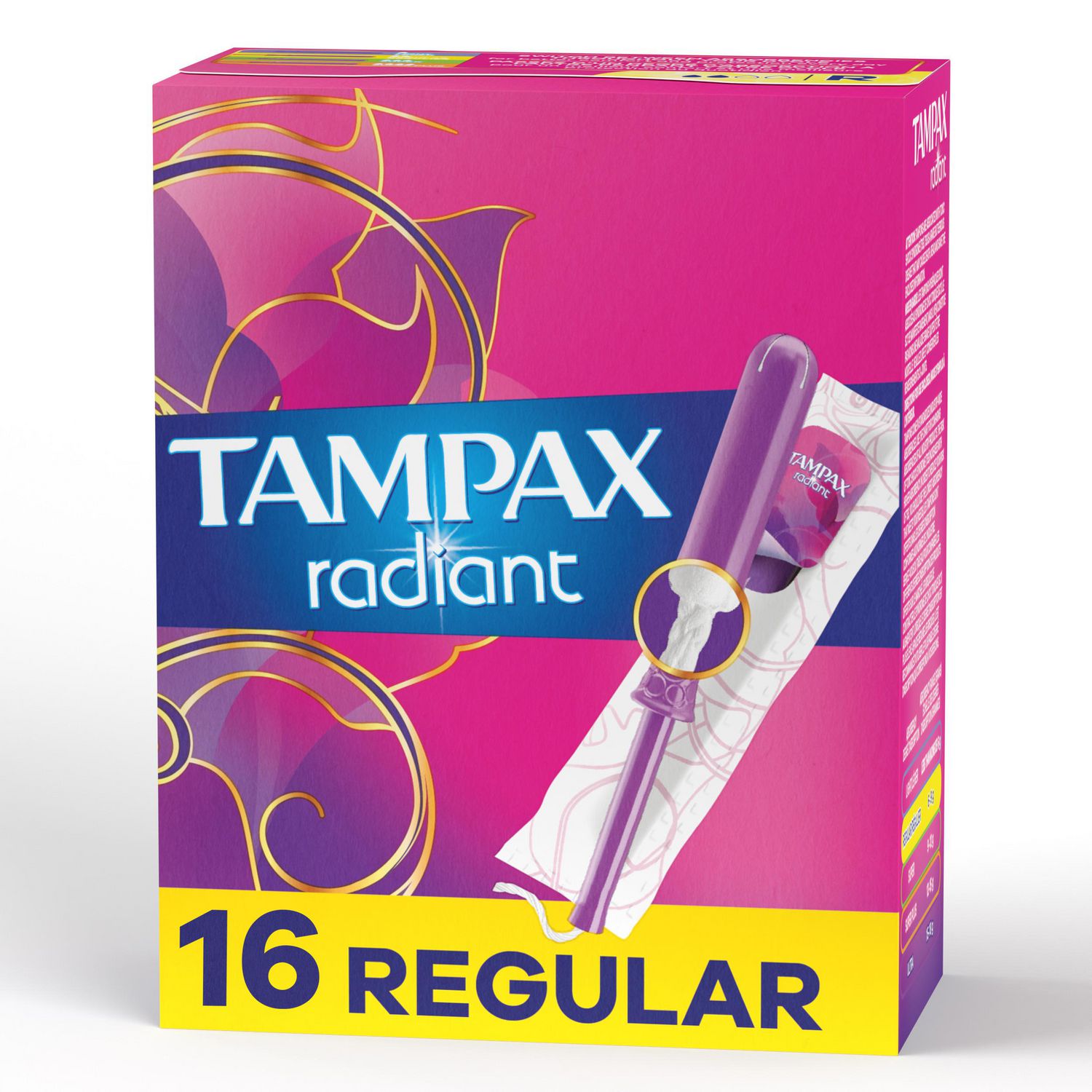 Tampax Radiant Regular Plastic Tampons, Unscented Walmart Canada