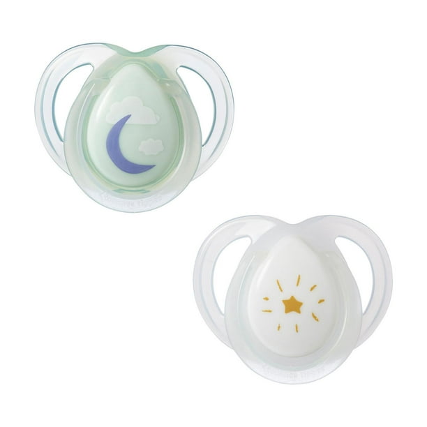 Sucette Night Time Tommee Tippee 0-6 Paquet De 2 Sucettes 0-6m