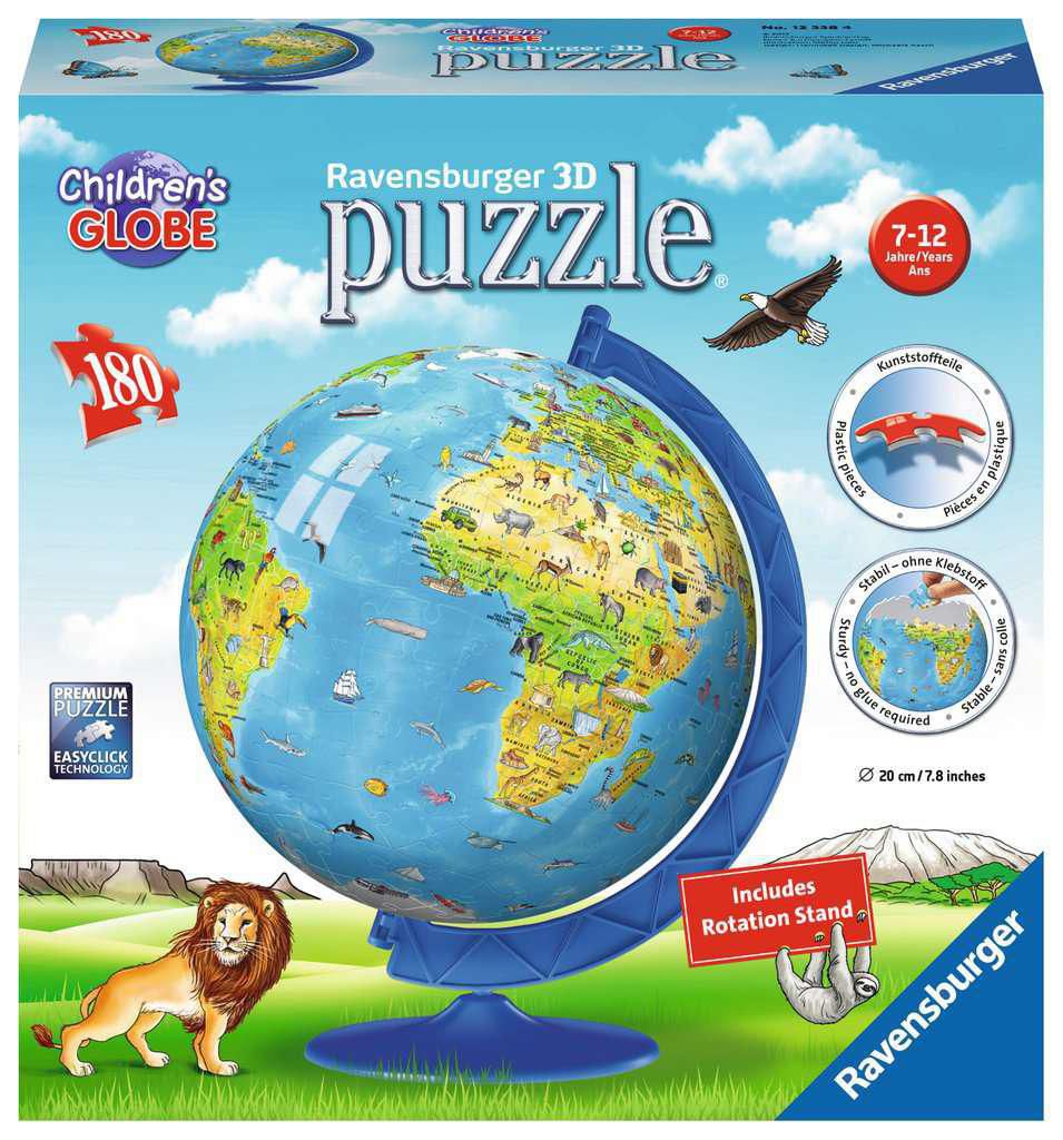 Puzzle 3D - Globe pour Enfants en Alemand - 180 pièces RAVENSBURGER