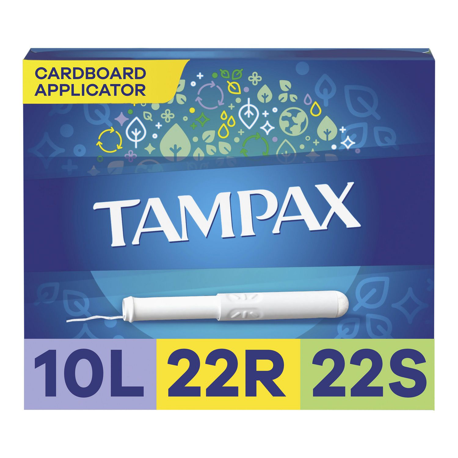 Tampax Cardboard Tampons Mixed Absorbencies, Anti-Slip Grip