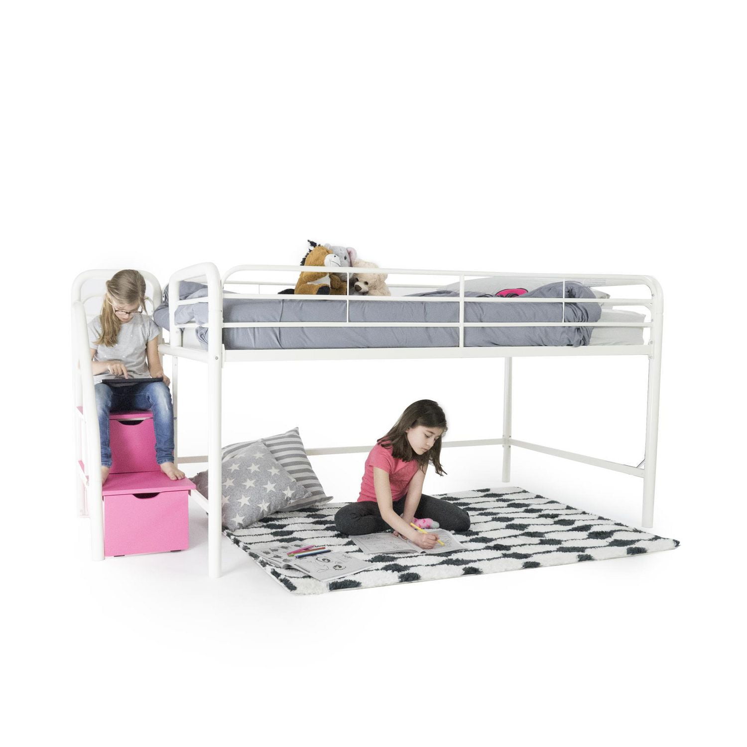 Dhp junior twin loft outlet bed with storage steps