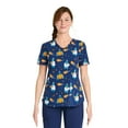 thumbnail image 1 of Sesame Street Cookie Monster Doctor Cookies Women's V-Neck Print Scrub Top, 1 of 7