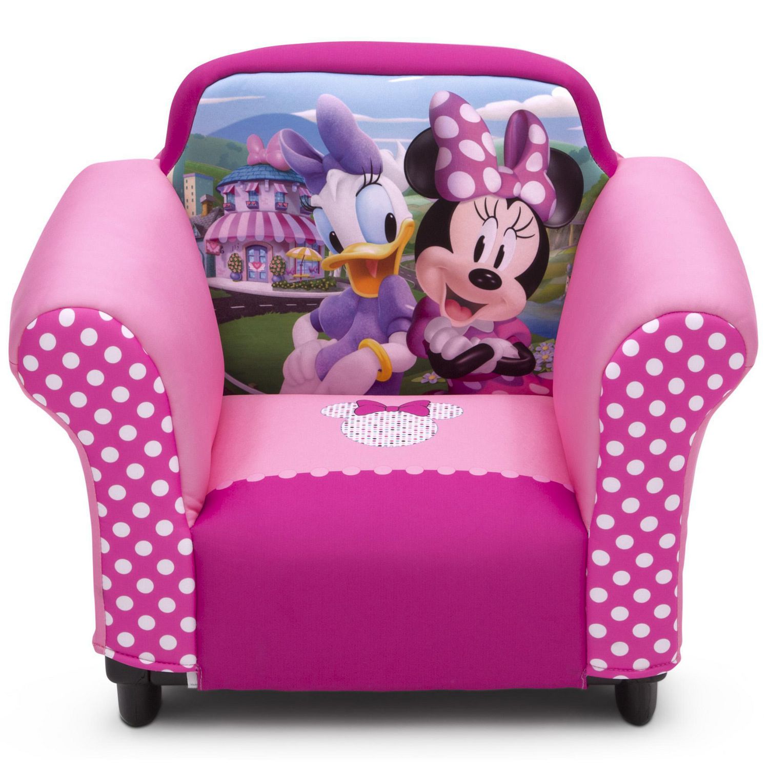 Disney Minnie Mouse Kids Upholstered, Minnie Mouse Upholstered Chair With Ottoman Storage