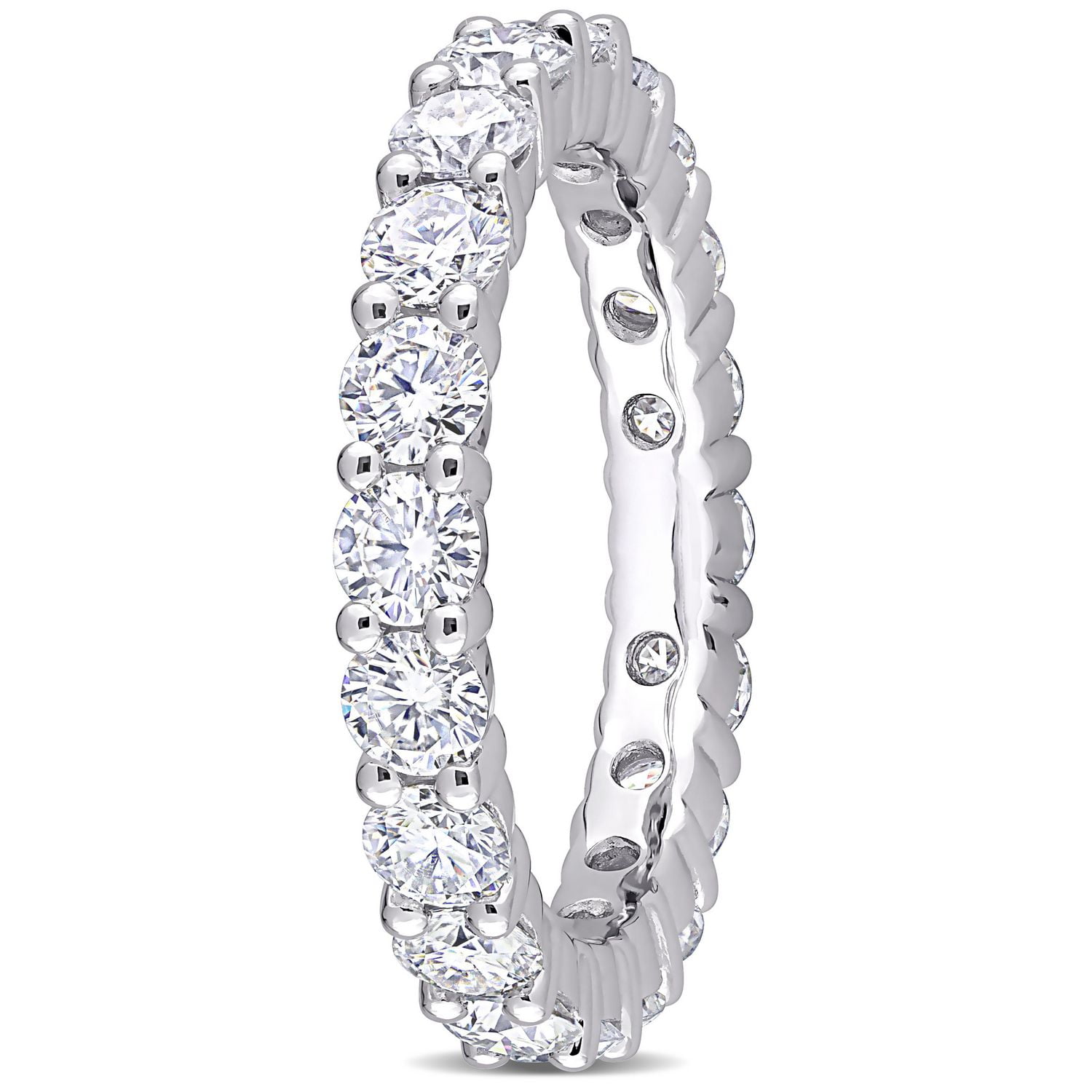 Miabella 3 Carat T.G.W. Moissanite Sterling Silver Eternity Band