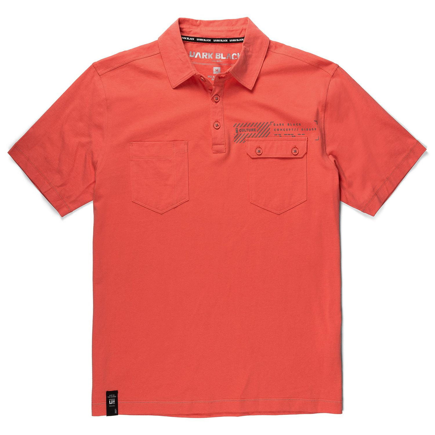 Polo manches courtes avec poches pour homme Dark Black