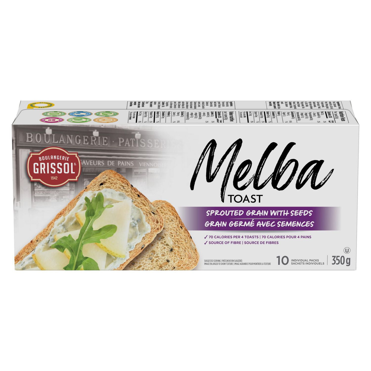 Dare Foods Boulangerie Grissol Sprouted Grain with Seeds Melba Toast Walmart Canada