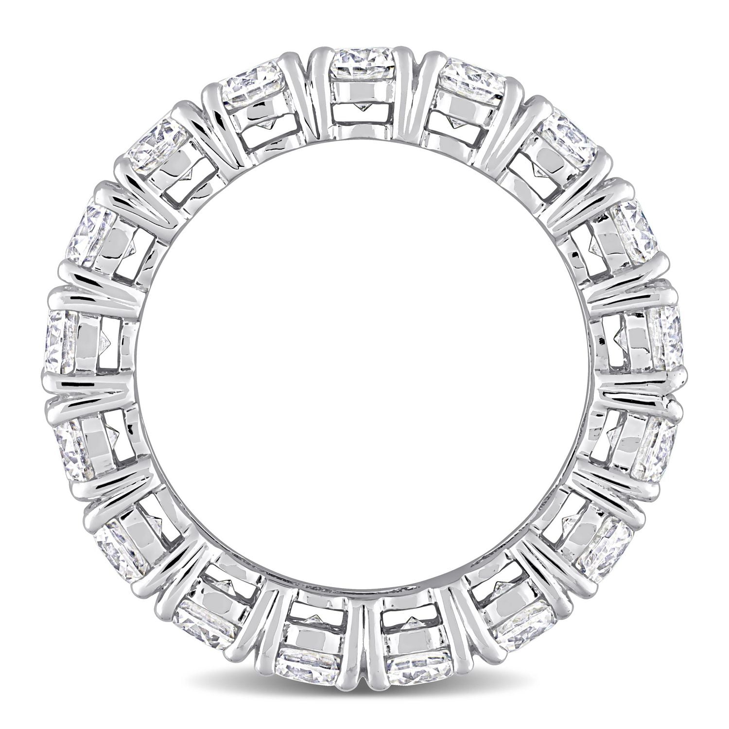 Miabella 3-7/8 Carat T.G.W. Created Moissanite 10K White Gold Eternity Anniversary Ring