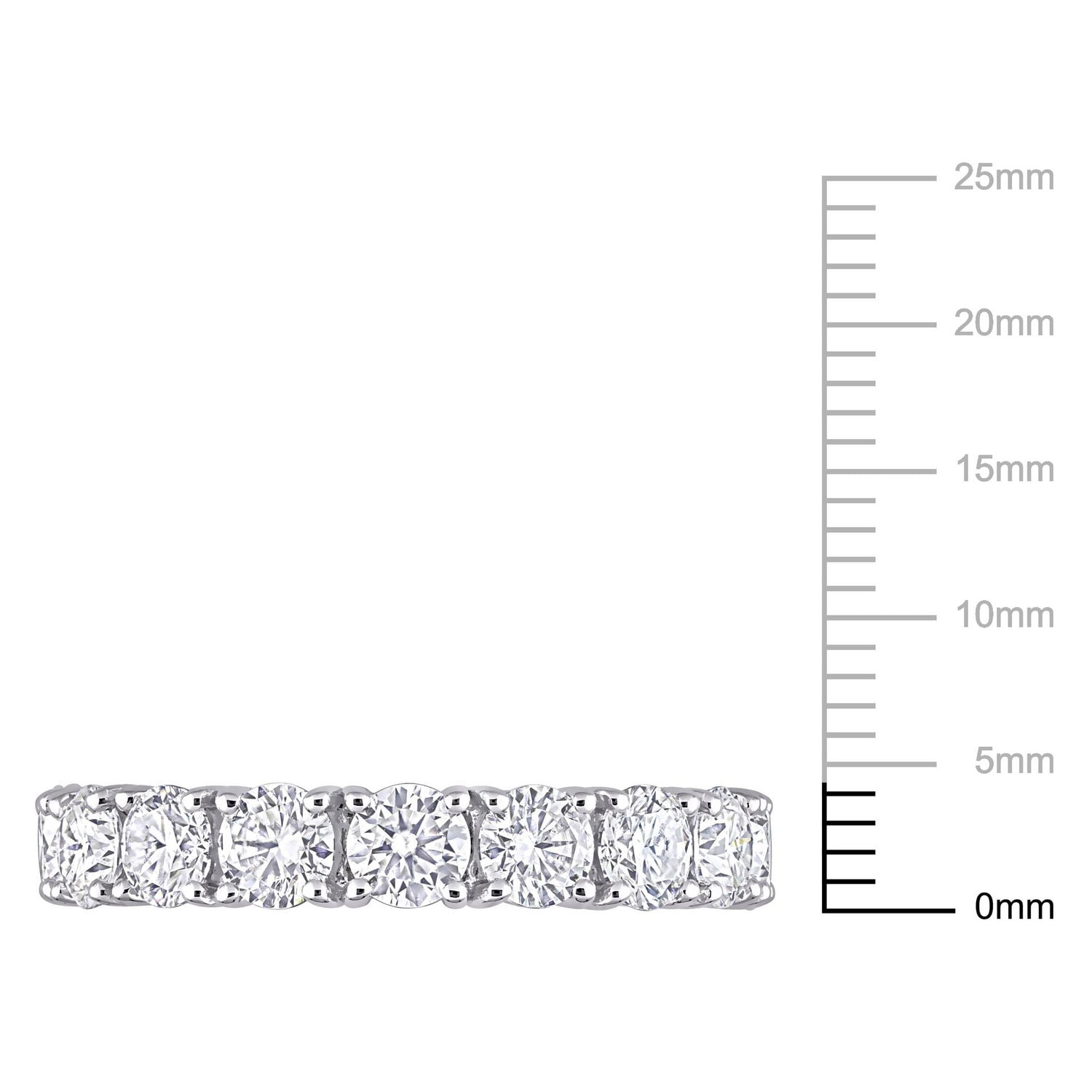 Miabella 3-7/8 Carat T.G.W. Created Moissanite 10K White Gold Eternity Anniversary Ring