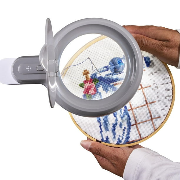 Space-Saving LED Magnifier Desk Lamp