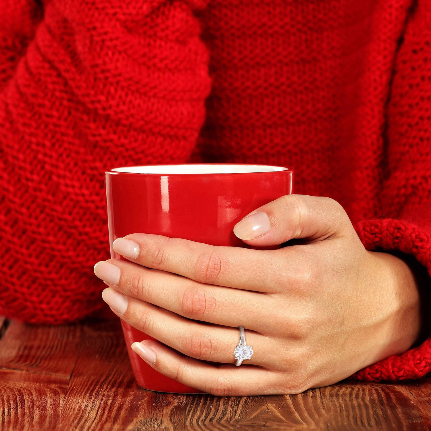 Miabella 2 Carat T.G.W. Moissanite 10k White Gold Oval Solitaire Engagement Ring