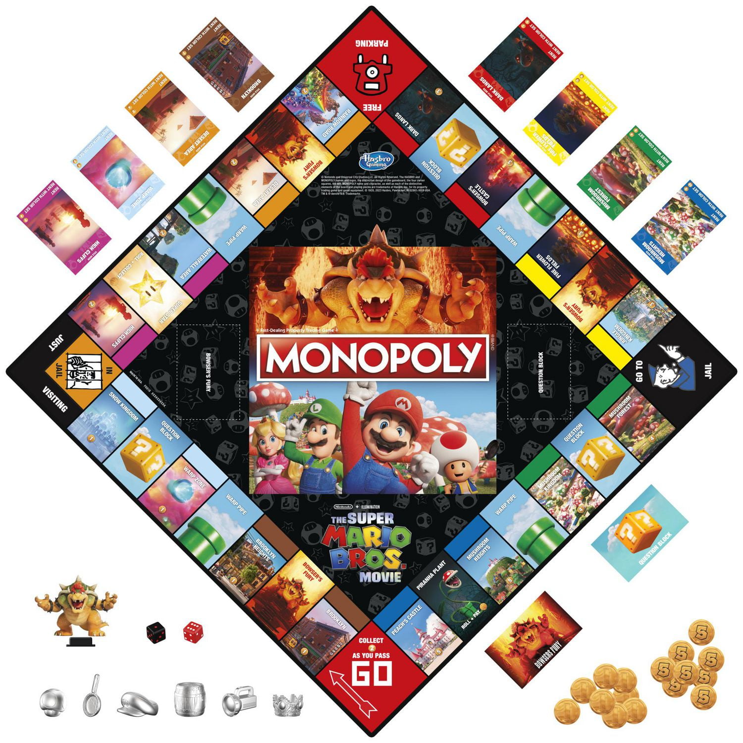 Monopoly The Super Mario Bros. Movie Edition Kids Board Game