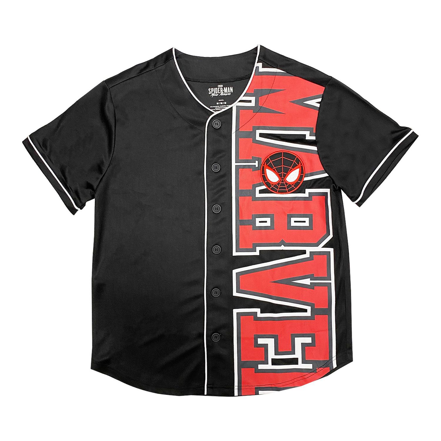 Cropped Baseball Jersey medium black white