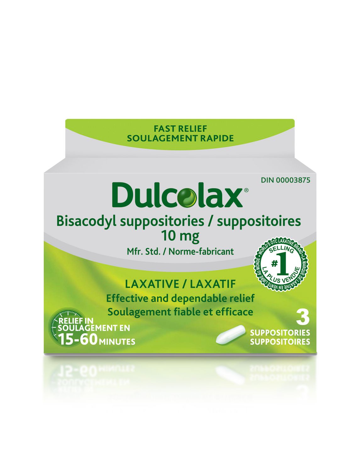 Dulcolax (Bisacodyl 10 mg) Suppositories – to relieve occasional  constipation – Pack of 6 Dulcolax