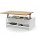 Table à café de rangement Small Space de Bestar avec surface mobile en bois massif de 37 po – image 3 sur 4