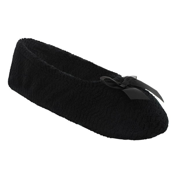 ISOspa by isotoner® Women's Piper Chevron Microterry Ballerina Slippers