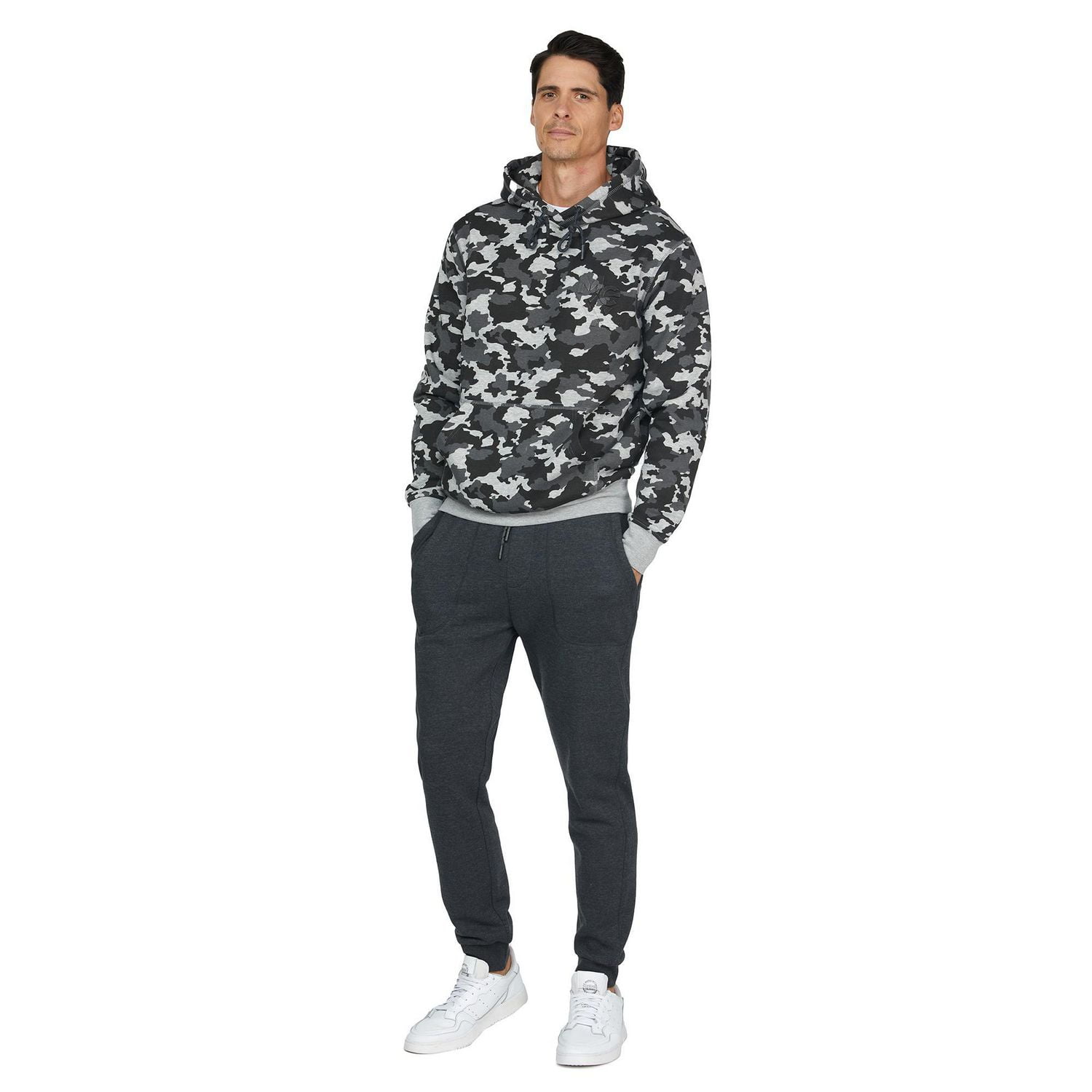 MEXX Fleece Camo Print Popover Hoodie for Men