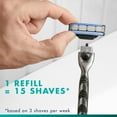 thumbnail image 3 of Gillette Mach3 Shaving Razor for Menillette 3-Blade Razor Handle for Men’s Grooming, 1 Razor Blade Refill, Razor Blades with Lubrication Strip, 3 of 9