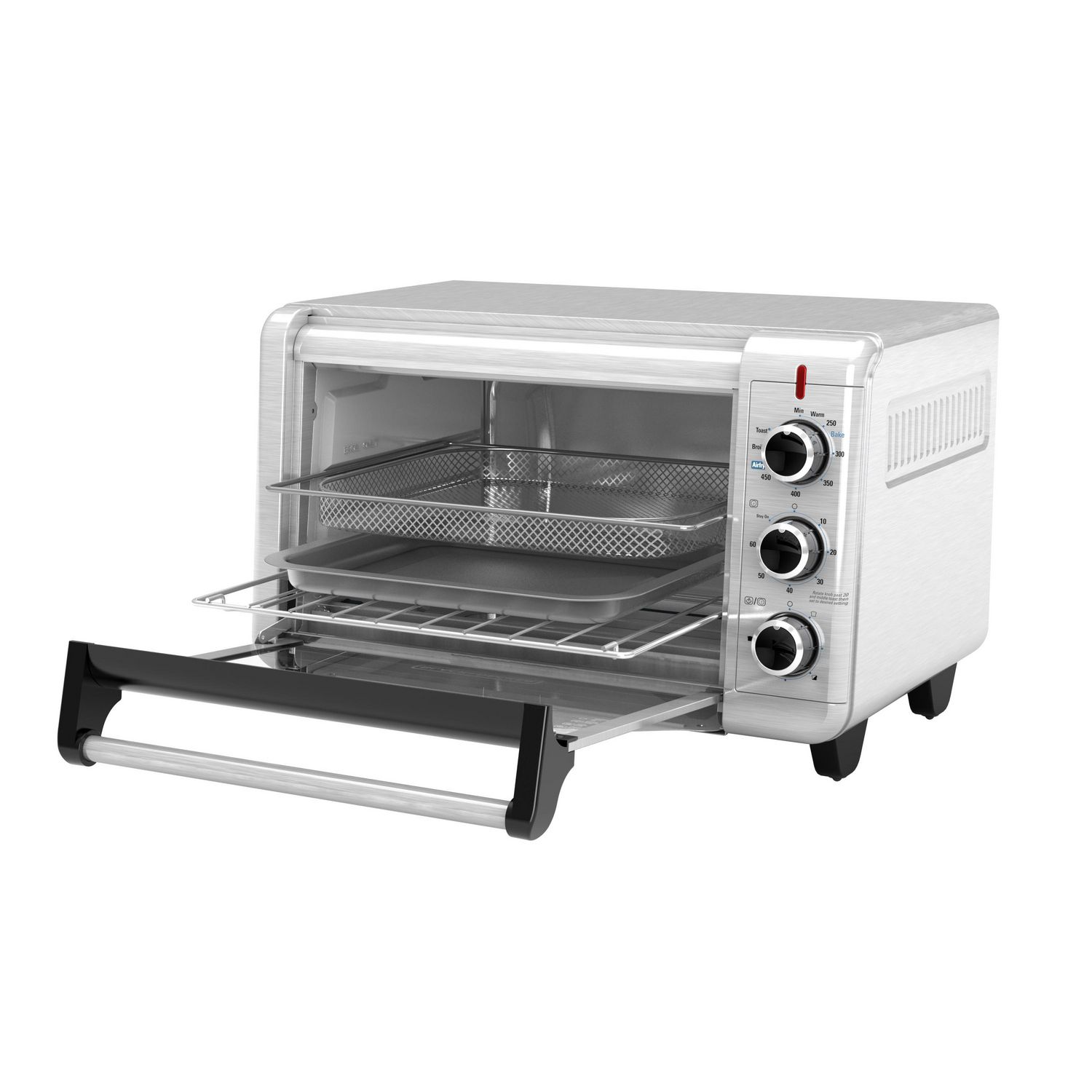 Black Decker Crisp N Bake Air Fry Toaster Oven in Stainless