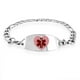 MedicEngraved - Bracelets en chaîne contiennent l'identité médicale en acier inoxydé de couleur rouge et pour les femmes – image 2 sur 2