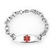 MedicEngraved - Mens Womens 316L Stainless Steel Medical Id Chain Bracelet with Red Tag - 5 Lines of Engraving Included - image 5 of 6