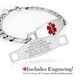 MedicEngraved - Bracelets en chaîne contiennent l'identité médicale en acier inoxydé de couleur rouge et pour les femmes – image 3 sur 6