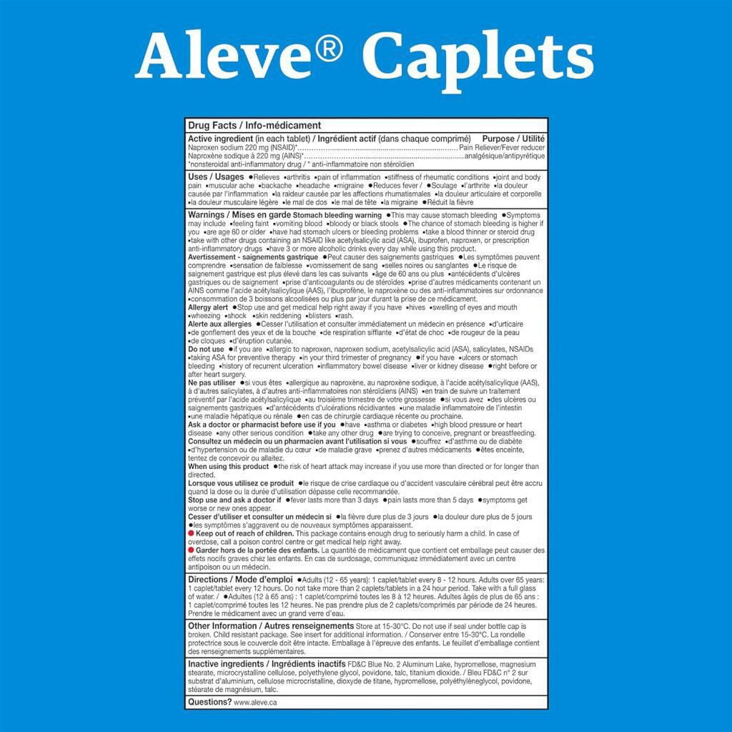 ALEVE Pain Relief, Clinically Proven, Fast-Acting, Long-Lasting, Naproxen Sodium, 24 Caplets