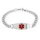 MedicEngraved - Bracelets en chaîne contiennent l'identité médicale en acier inoxydé de couleur rouge et pour les femmes – image 5 sur 6
