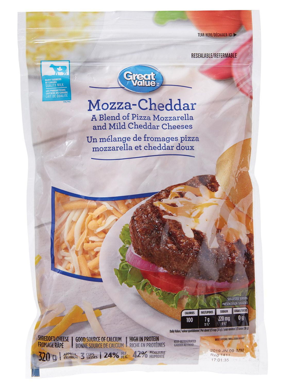 Buy Great Value MozzaCheddar Shredded Cheese Online Walmart Canada