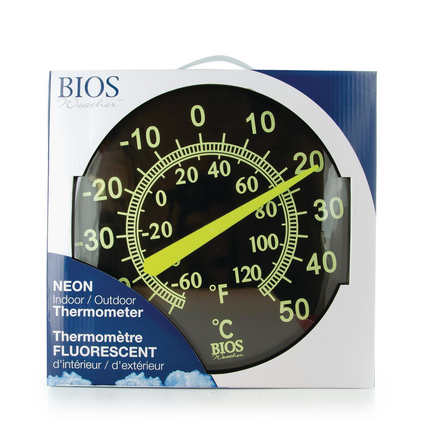 BIOS Weather Neon 12 "Thermomètre à cadran
