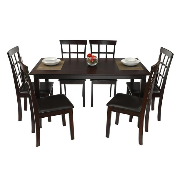 KLIVING Helena Rectangular Dining Table Set with 6 chairs Walmart.ca