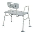 thumbnail image 3 of Drive Medical Gray Plastic Tub Transfer Bench with Adjustable Backrest, 3 of 6