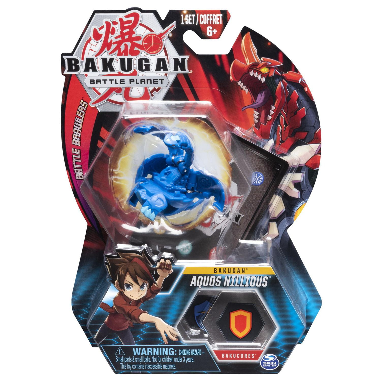 Bakugan Deka, Figurine articulée géante Nillious personnalisable et cartes  à collectionner, Combine & Brawl