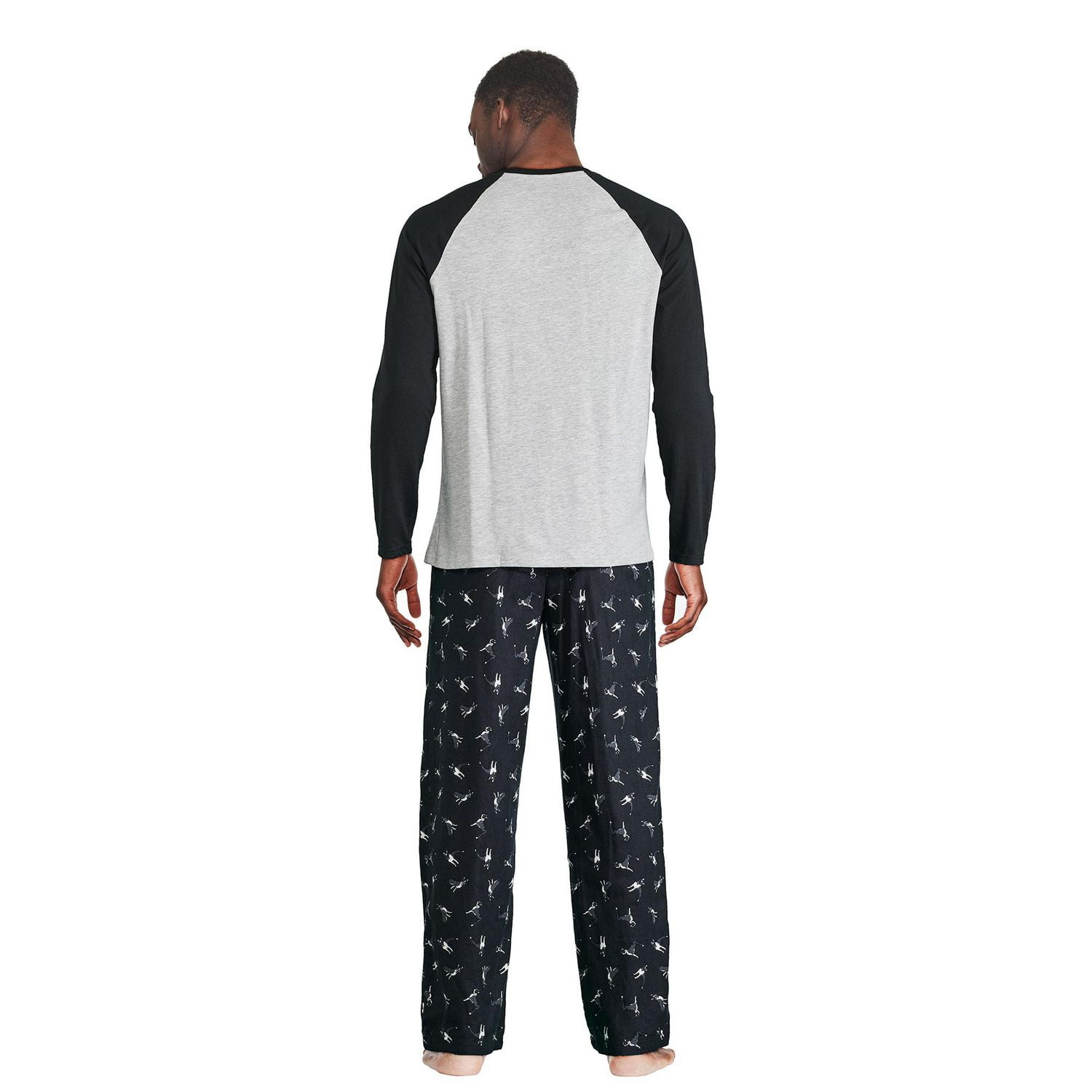 Pyjama à manches raglan 2 pièces George pour hommes Tailles P-2XL