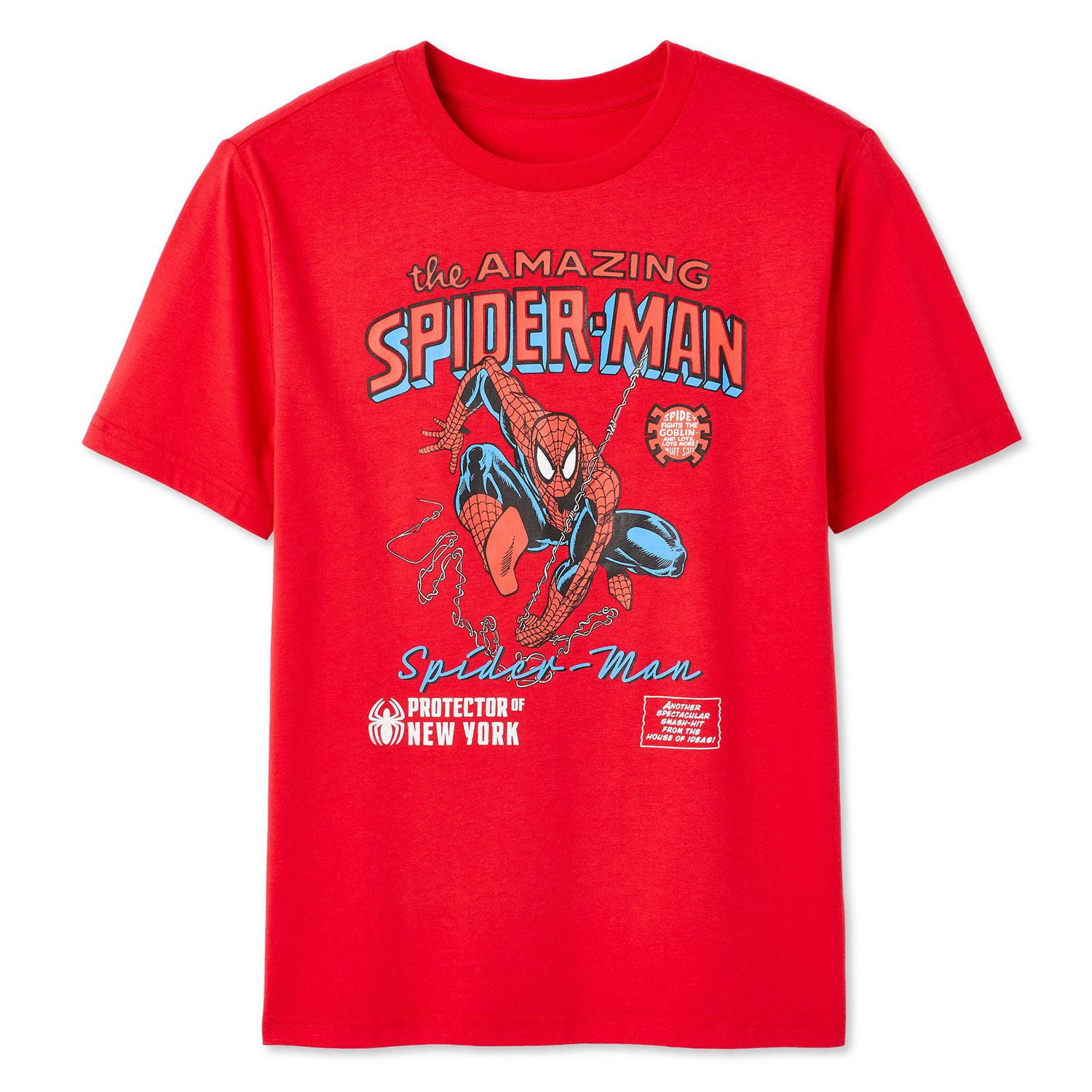 T-shirt à manches courtes Spider-Man Marvel pour garçons Tailles TP–TG