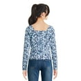 thumbnail image 2 of Justice Girls' Printed Lace Top, 2 of 3