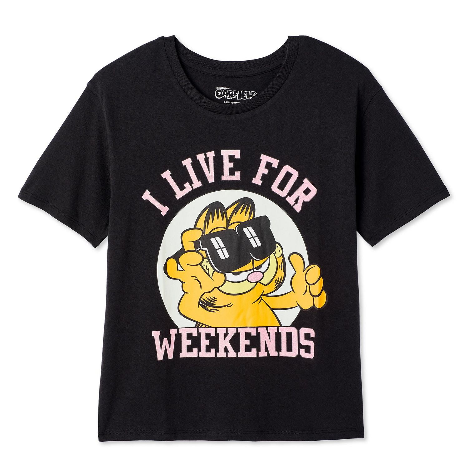 Garfield Girls' Short Sleeve Tee, Sizes XS-XL