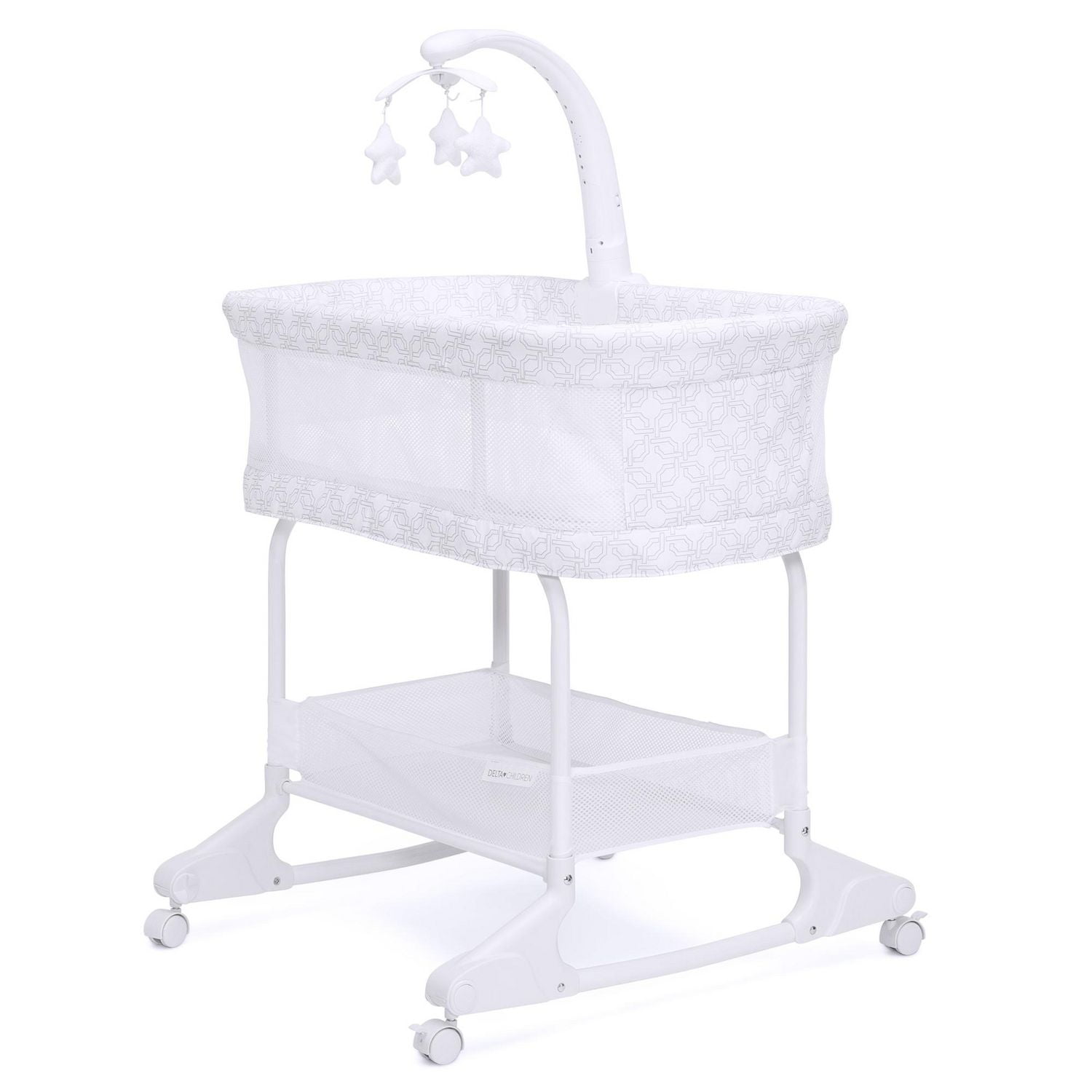 Delta Children SleepCool Rocking Bassinet with Airflow Mesh Fresco