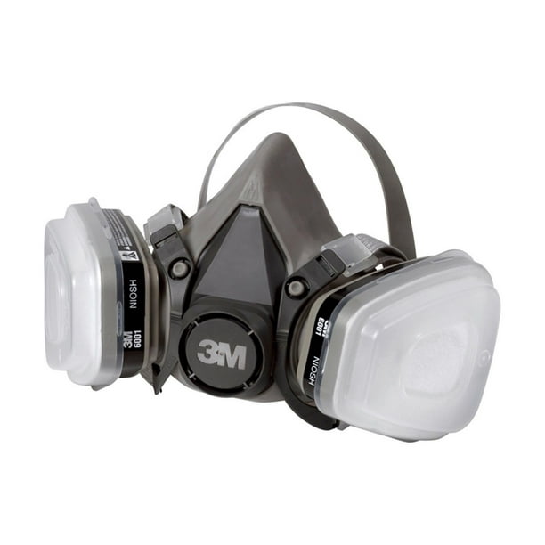 Respirateur réutilisable Demi-masque 6200 Masque à gaz Protection respiratoire  Respirateurs avec lunettes de sécurité pour