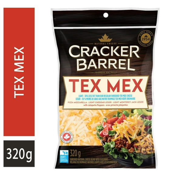 Cracker Barrel Fromage râpé Tex Mex Léger