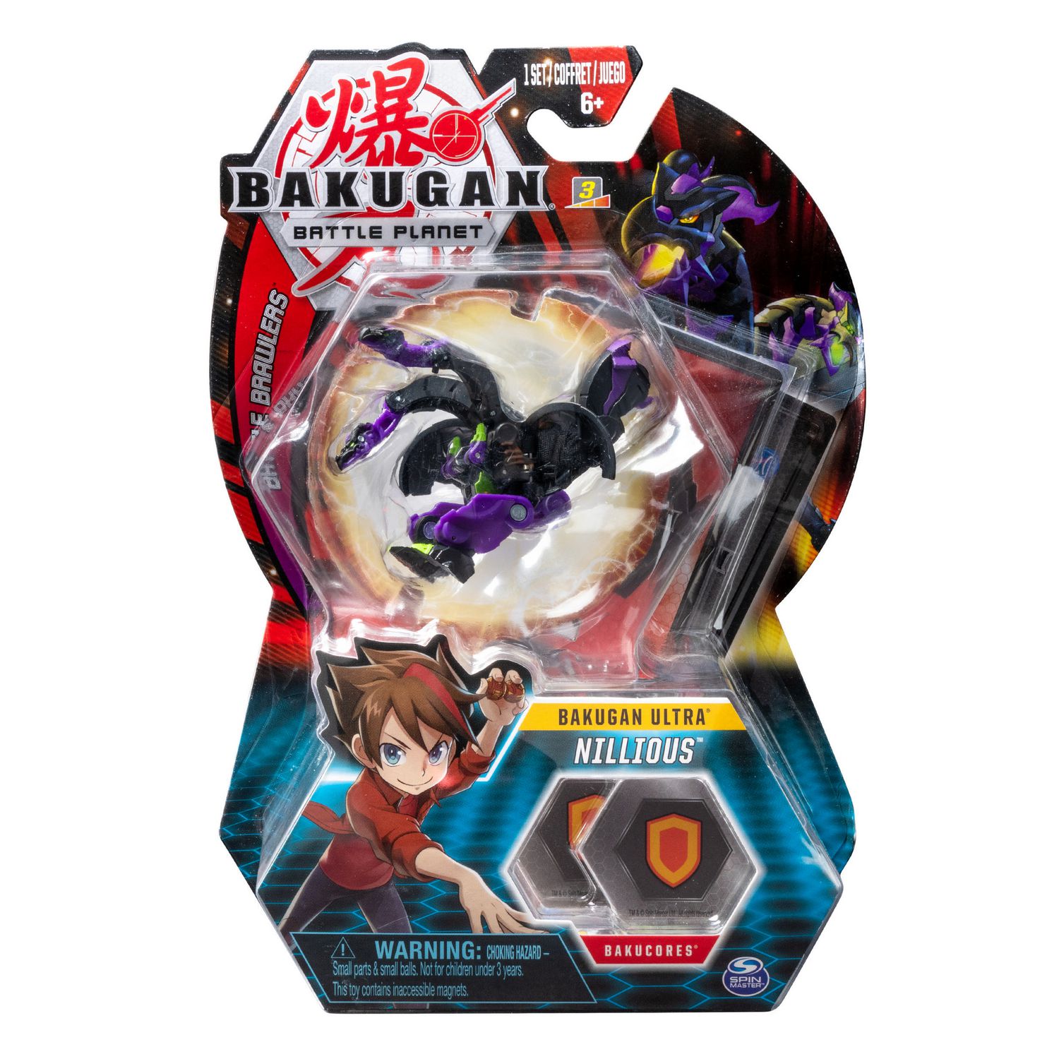 Spin Master Bakugan Ultra - Bakugan Pyrus Cyndeous, Figura Trasformabile 7,6 Cm