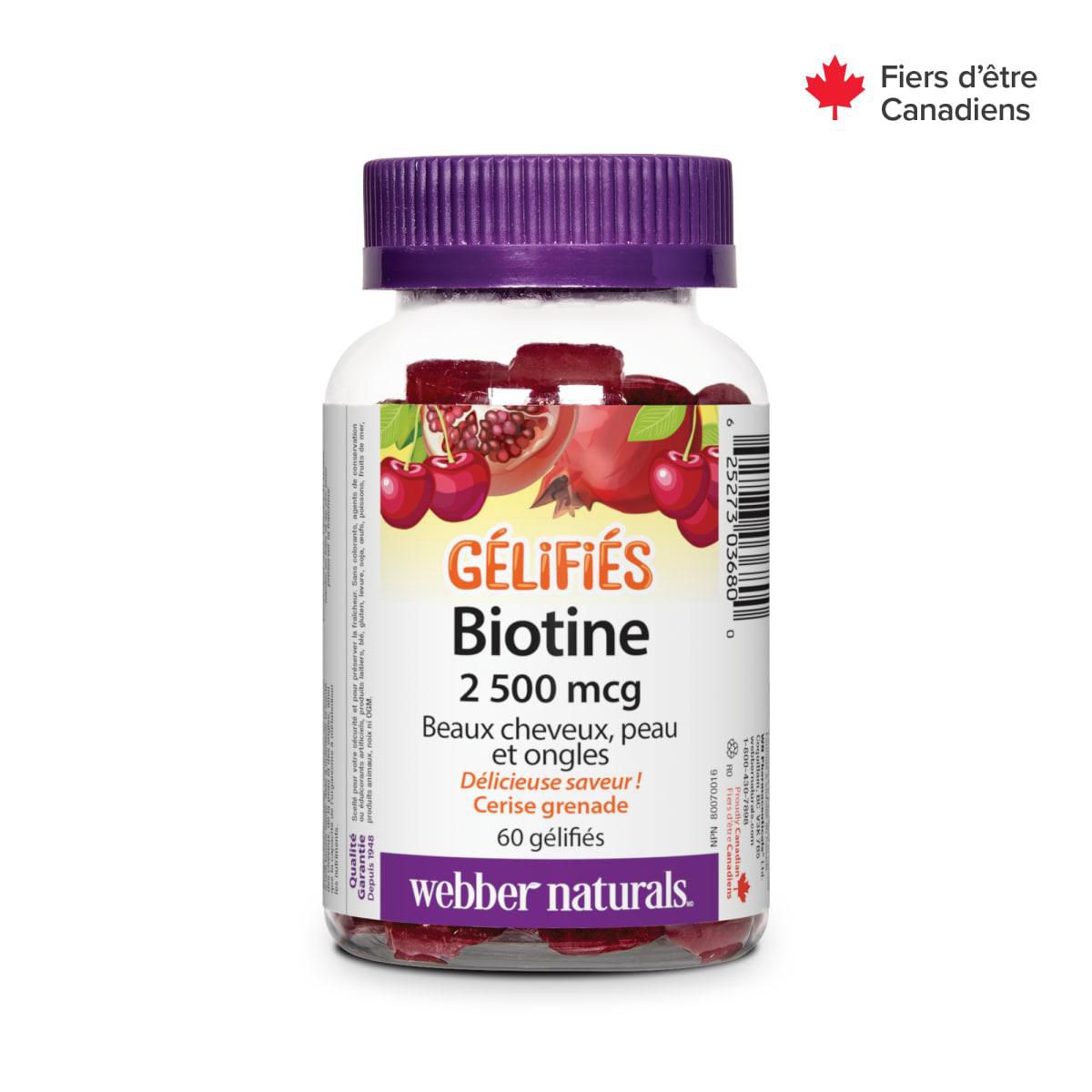 Webber Naturals® Biotin Gummies, 2500 mcg, 60 Gummies - Walmart.ca