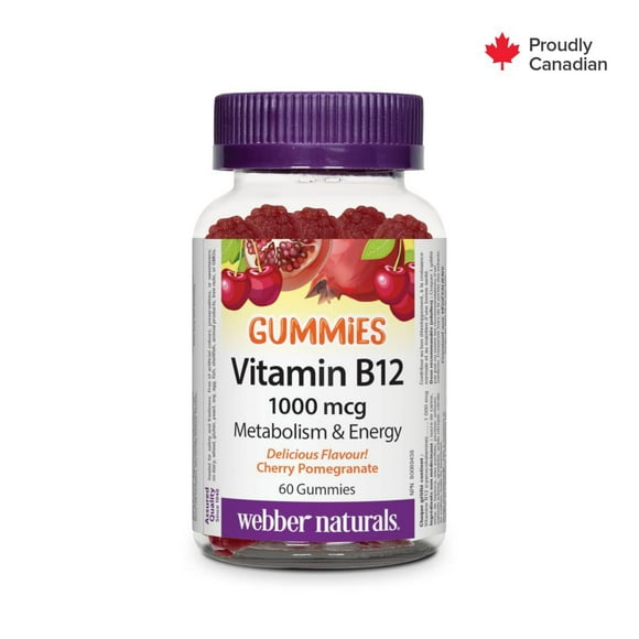 Webber Naturals ® Vitamin B12 Gummies, 1000 mcg, 60 Gummies