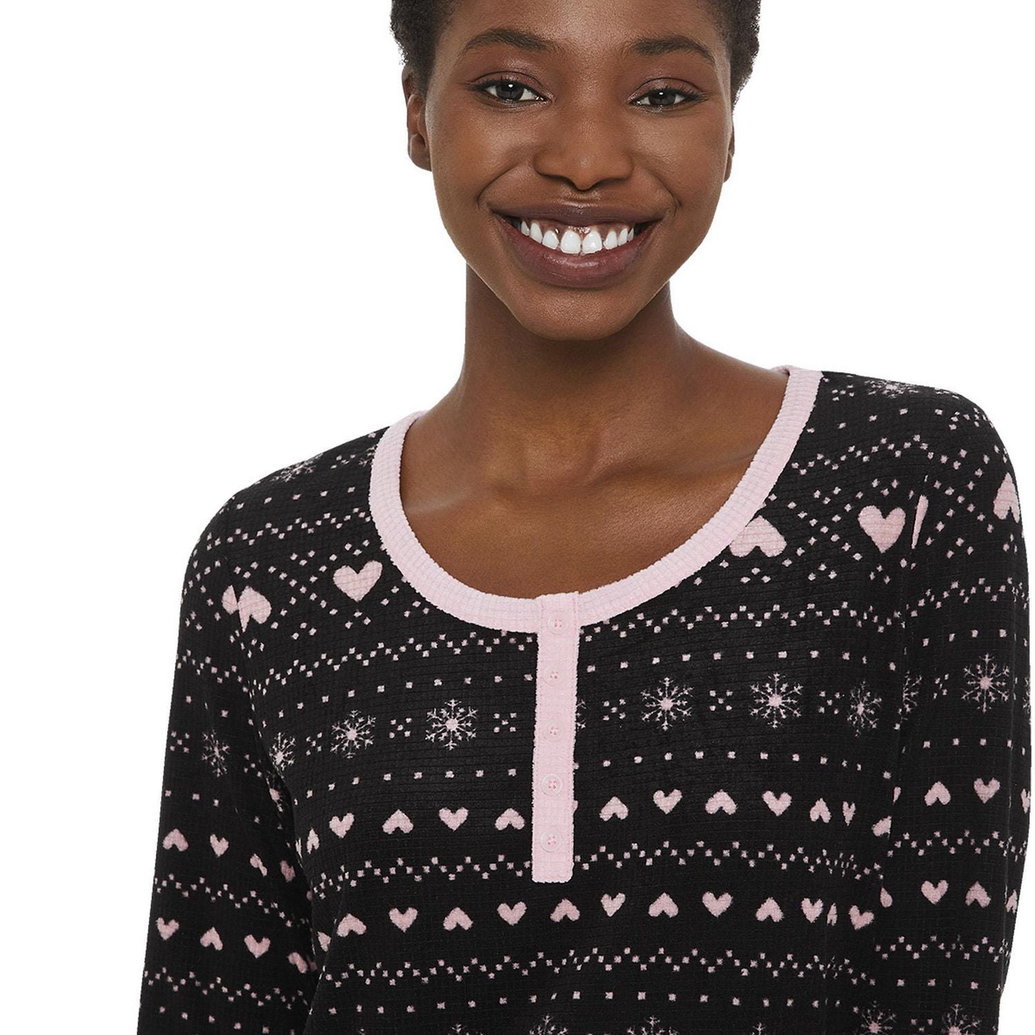 Chemise de nuit en tricot gaufré George pour femmes