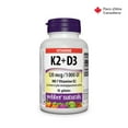 thumbnail image 2 of Webber Naturals Vitamine K2 + D3, 120 Mcg/1000 UI, 2 of 9