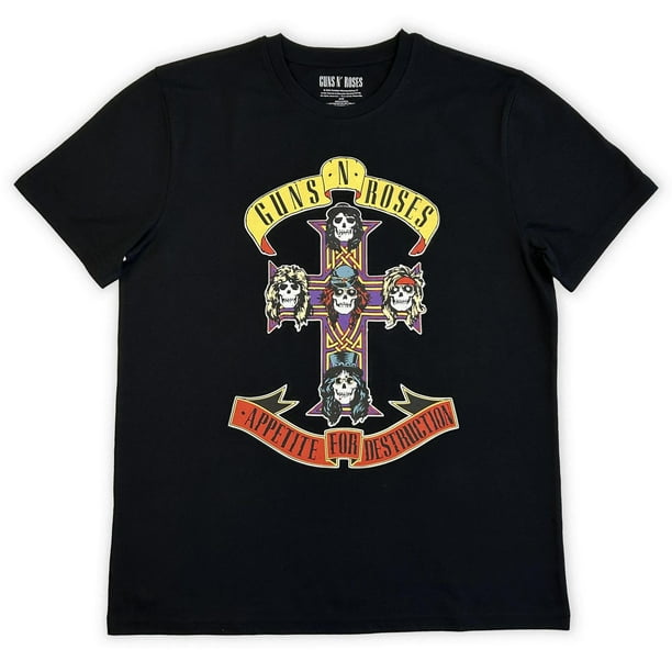 T-shirt Homme/fille Gris, Crâne Et Fusils, Style Guns N' Roses, Tailles S Ou M
