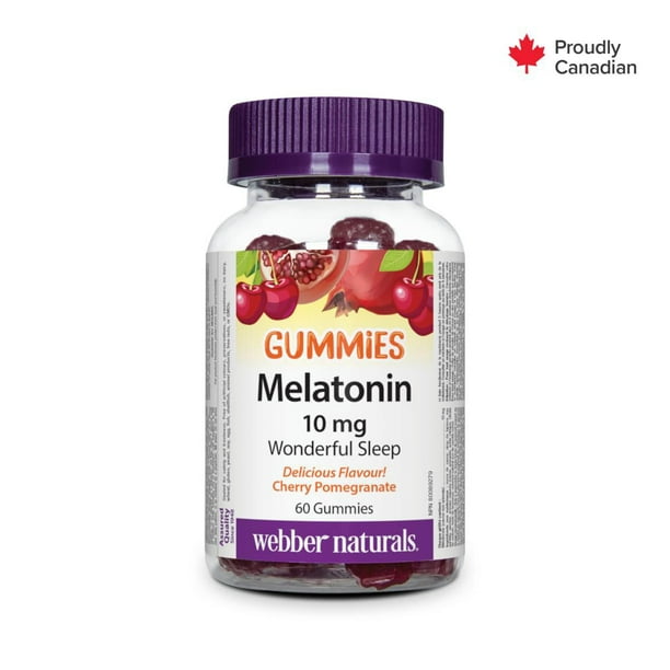 Webber Naturals Mélatonine Gélifiés, 10 mg 60 gélifiés