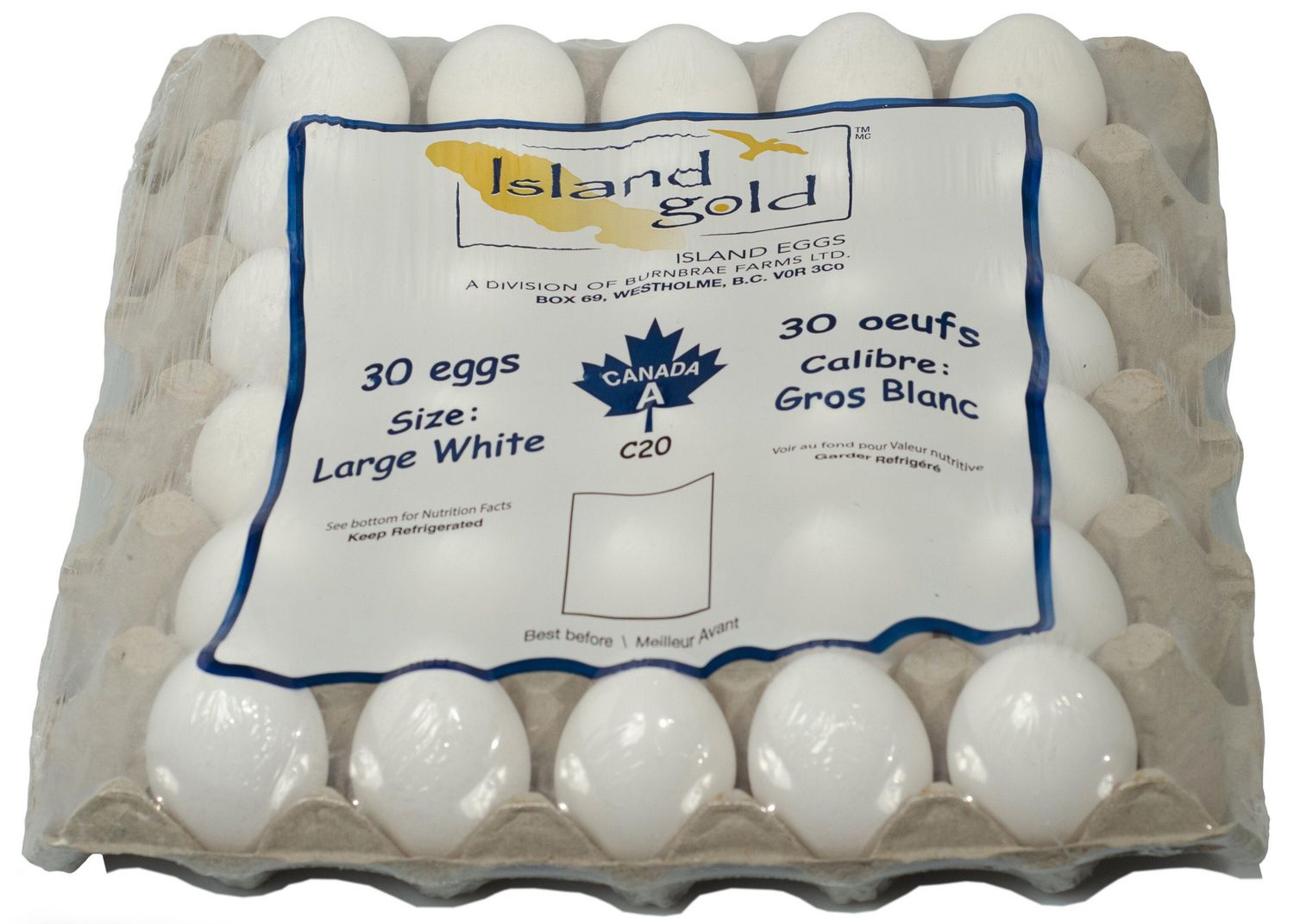 Island Gold 2.5 Dozens Large White Eggs Walmart Canada