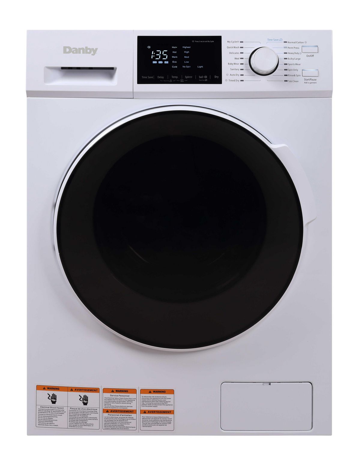 Danby DWM120WDB-3 2.7 Cubic Foot All In One Ventless Washer Dryer Combo All In One Washer Dryer Ventless Reviews