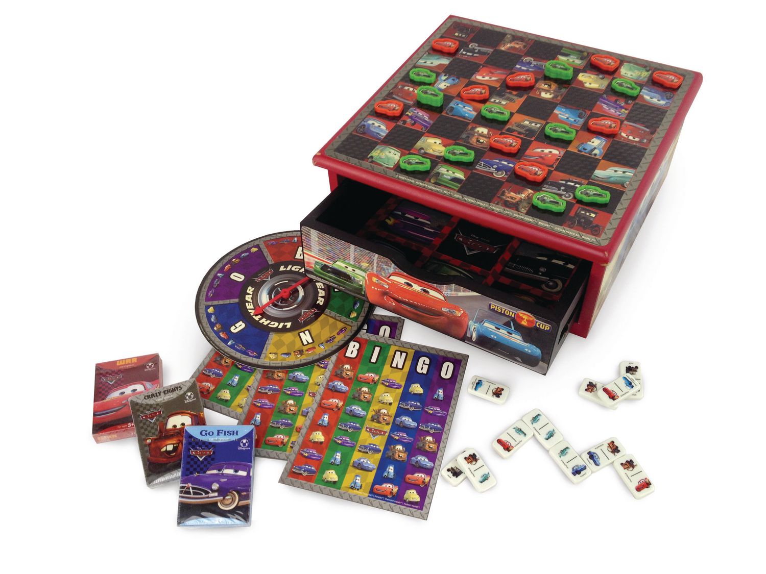 Tic Tac Toe and Bingo 3+ Disney Pixar Cars Box 3 In 1 Game Pack Checkers 
