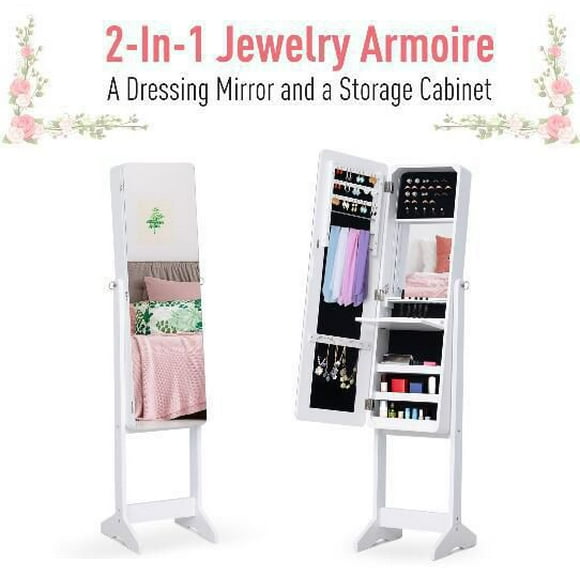 HOMCOM Autonome Miroir Miroir Armoire Armoire LED Lumière À L'intérieur